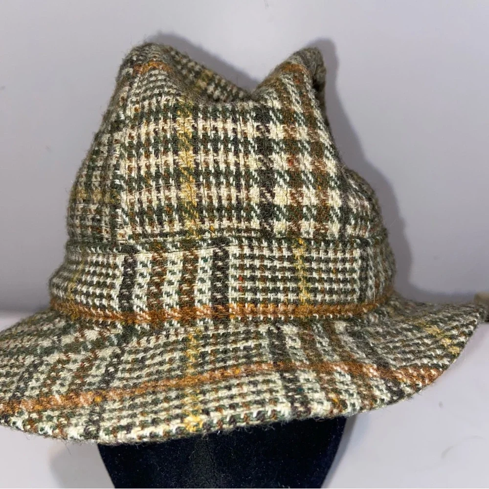 Vintage Hat Mens 7 3/8 Connemara Fishing Cap Wool Fedora Handmade Ireland Tweed